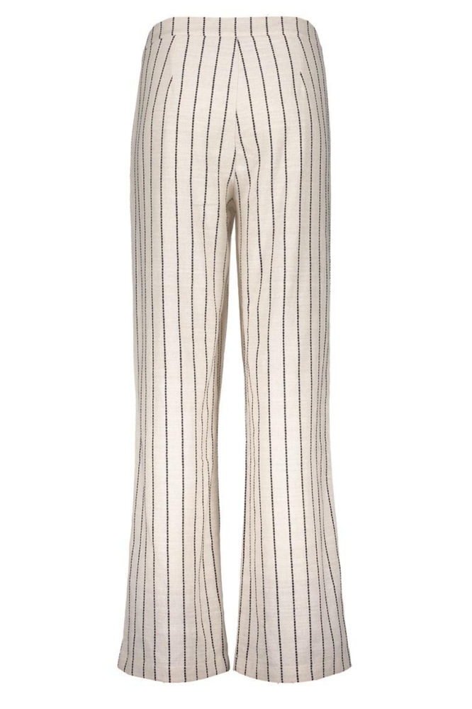 LINNEN BROEK MET STREPEN 51231 20 Sand/Black
